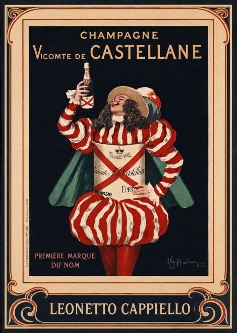 Leonetto Cappiello Champagne Vicomte De Castellane No1 - Póster