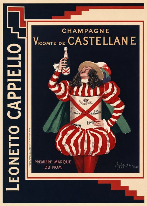 Leonetto Cappiello Champagne Vicomte De Castellane No2 - Póster