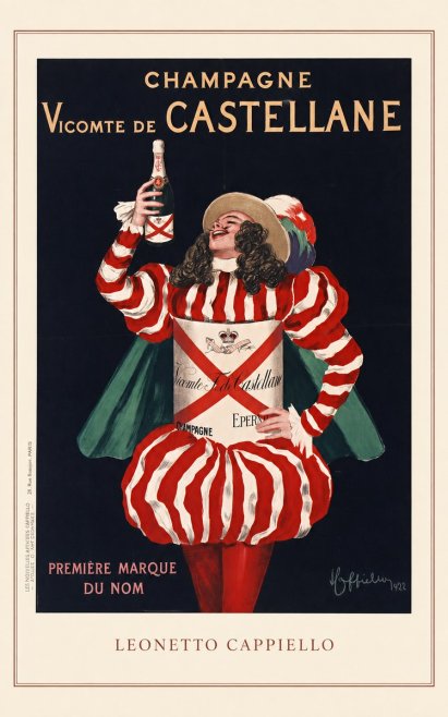 Leonetto Cappiello Champagne Vicomte De Castellane No3 - Póster