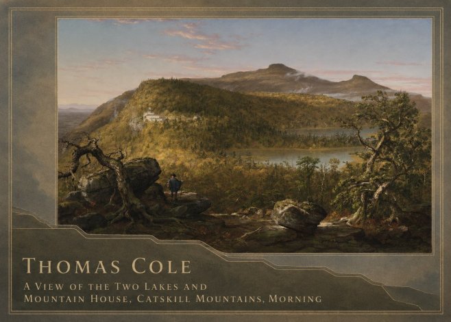 Thomas Cole A View of the Two Lakes and Mountain House, Catskill Mountains, Morning No2 - Póster