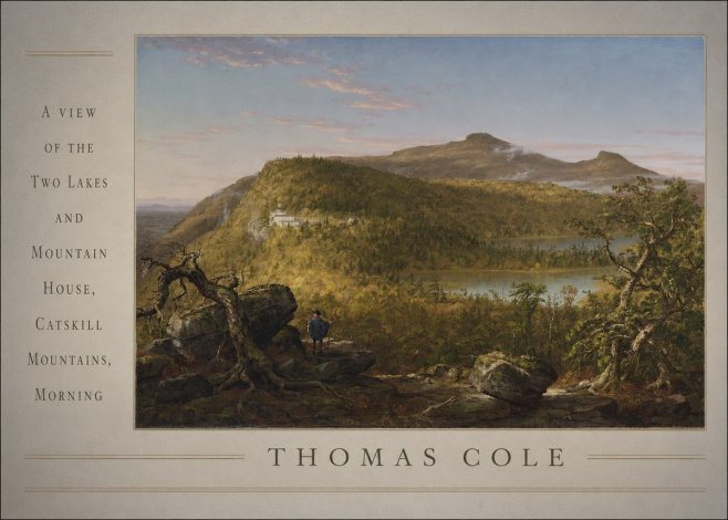 Thomas Cole A View of the Two Lakes and Mountain House, Catskill Mountains, Morning No3 - Póster