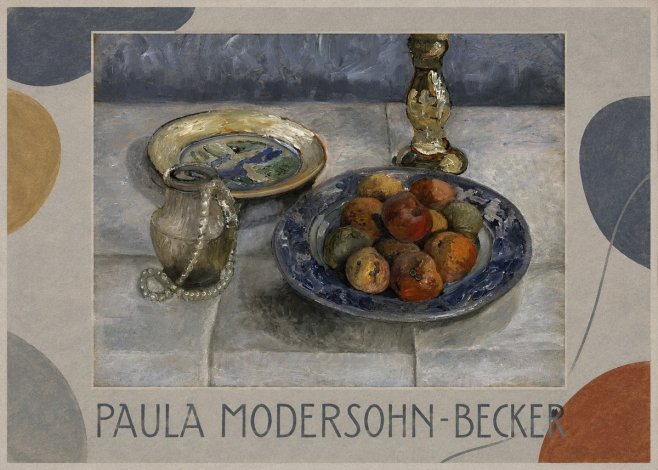Paula Modersohn-Becker Still Life with Candlestick, Pitcher, and Fruit No1 - Póster