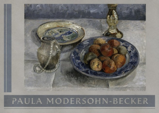 Paula Modersohn-Becker Still Life with Candlestick, Pitcher, and Fruit No2 - Póster