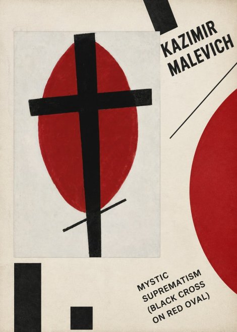 Kazimir Malevich Mystic Suprematism (Black Cross on Red Oval) No4 - Póster