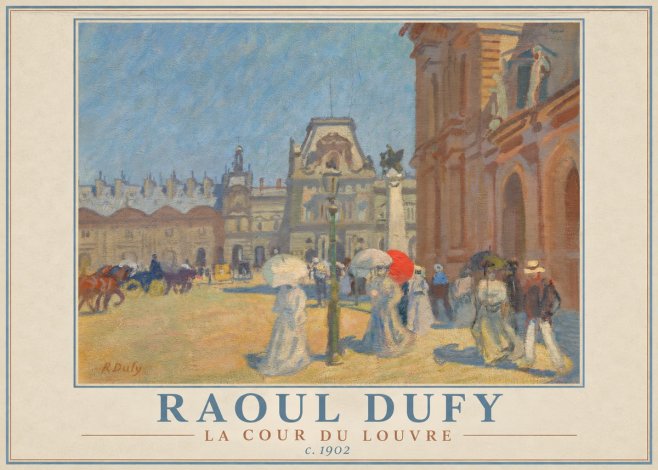Raoul Dufy La Cour Du Louvre No1 - Póster