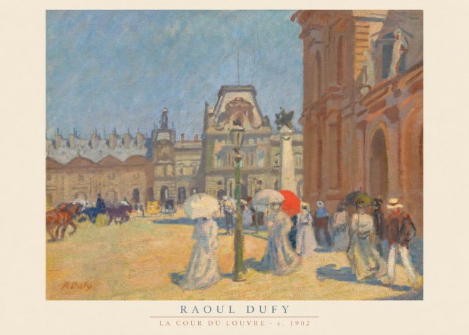 Raoul Dufy La Cour Du Louvre No6 - Póster