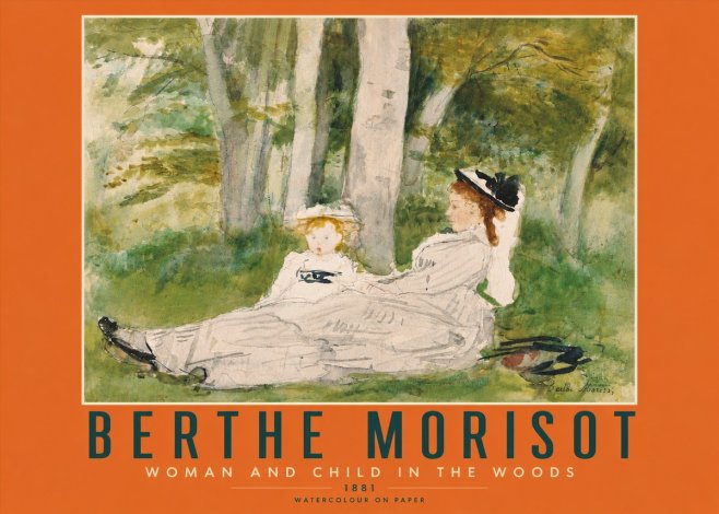 Berthe Morisot Woman and Child in the Woods No4 - Póster