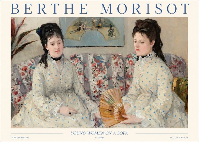 Berthe Morisot Young Women on a Sofa No1 - Póster