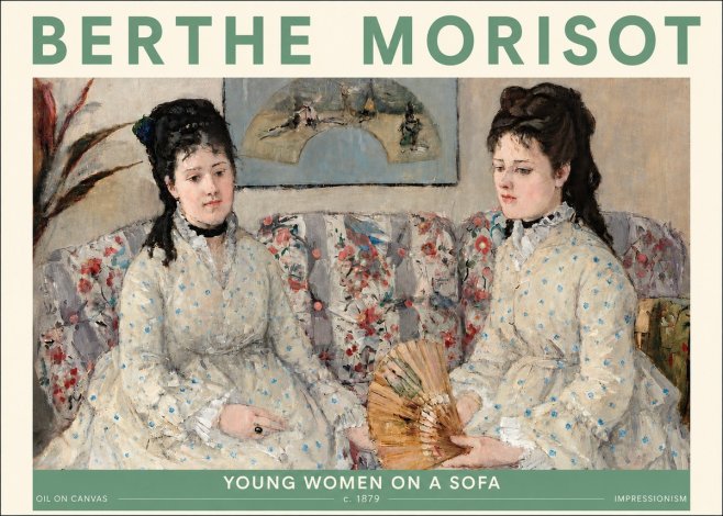 Berthe Morisot Young Women on a Sofa No4 - Póster
