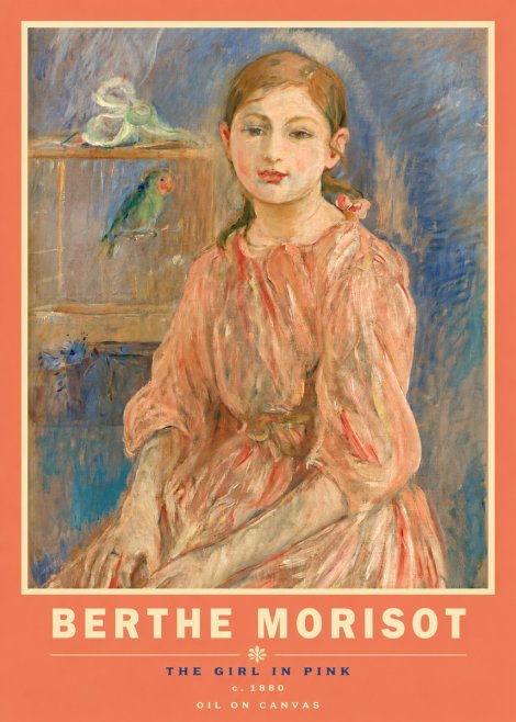 Berthe Morisot The Girl in Pink No3 - Póster