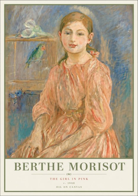 Berthe Morisot The Girl in Pink No4 - Póster