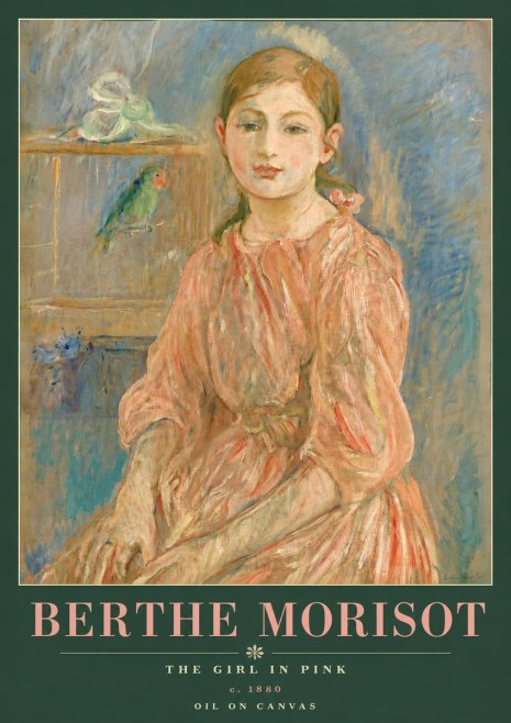 Berthe Morisot The Girl in Pink No6 - Póster