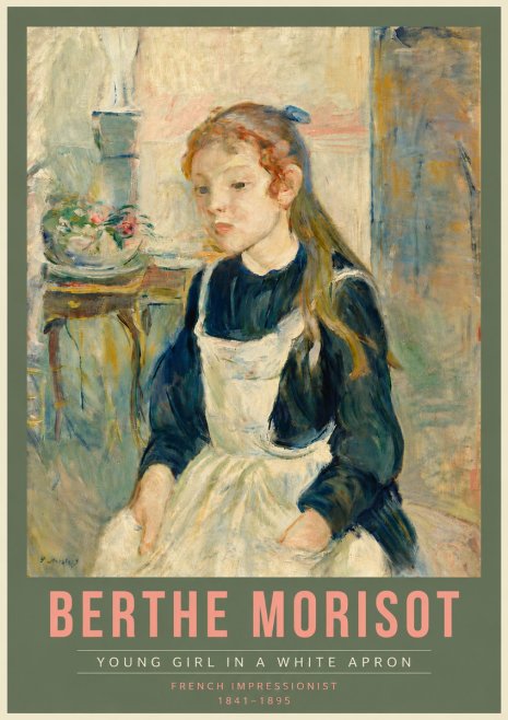 Berthe Morisot Young Girl in a White Apron No4 - Póster