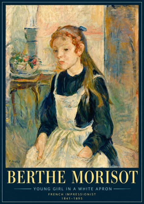 Berthe Morisot Young Girl in a White Apron No5 - Póster