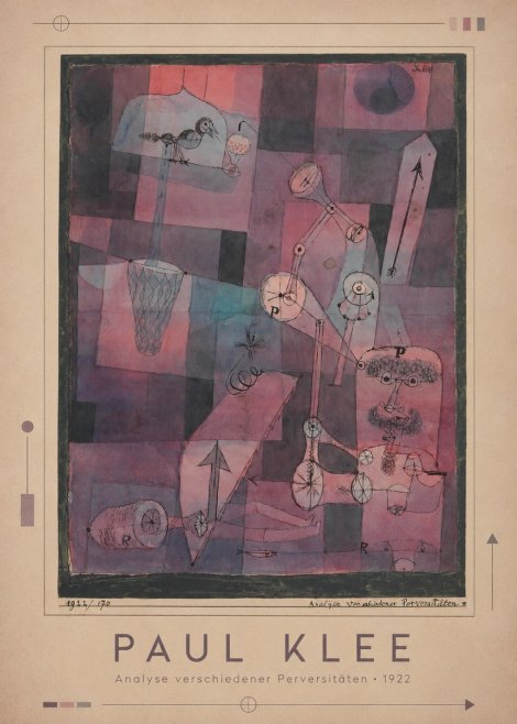 Paul Klee Analyse Verschiedener Perversitäten No2 - Póster