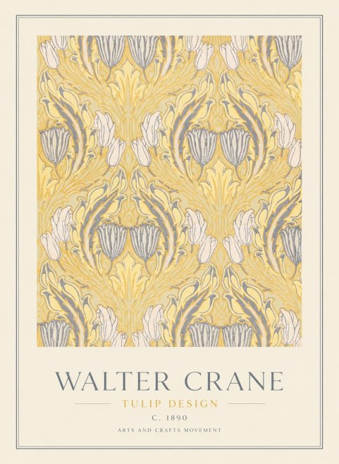 Walter Crane Tulip Design II No1 - Póster