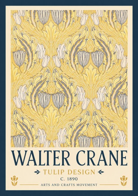 Walter Crane Tulip Design II No2 - Póster