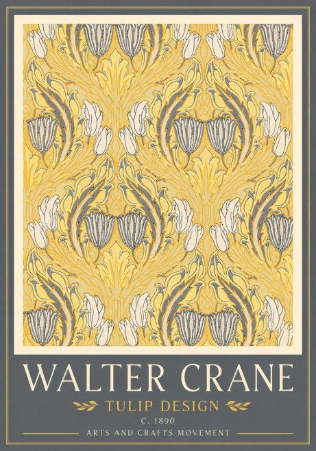 Walter Crane Tulip Design II No4 - Póster