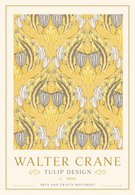 Walter Crane Tulip Design II No5 - Póster