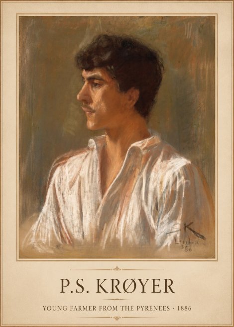 P.S. Krøyer Young Farmer from the Pyrenees No1 - Póster