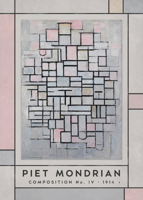 Piet Mondrian Composition No. Iv • 1914 No1 - Póster