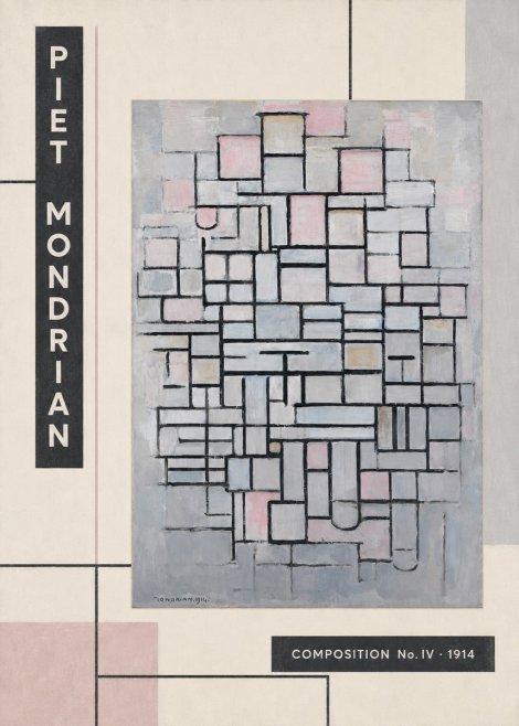 Piet Mondrian Composition No. Iv • 1914 No2 - Póster