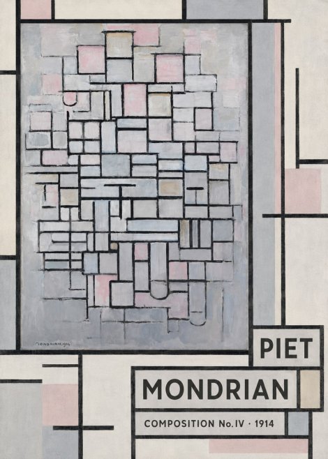 Piet Mondrian Composition No. Iv • 1914 No5 - Póster