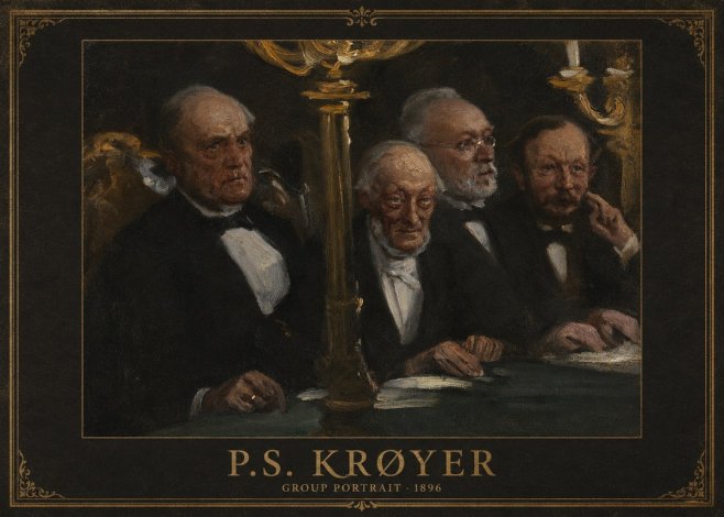 P.S. Krøyer Group Portrait No1 - Póster