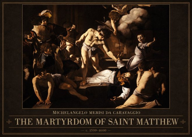Michelangelo Merisi da Caravaggio The Martyrdom of Saint Matthew No2 - Póster