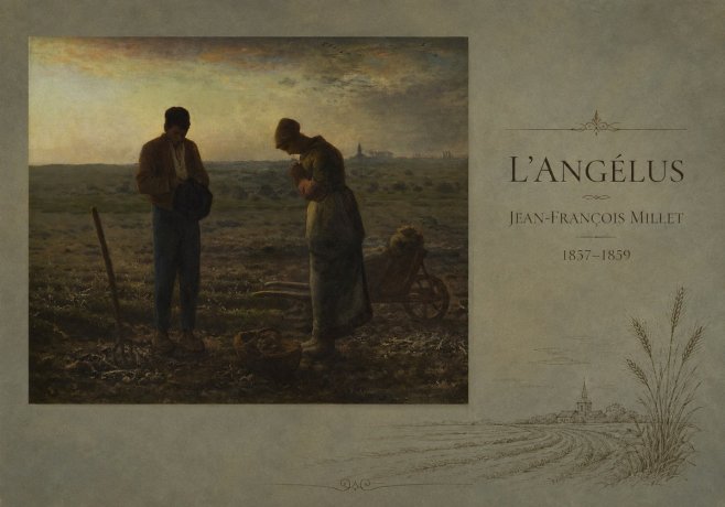 Jean-François Millet L'angélus I No4 - Póster