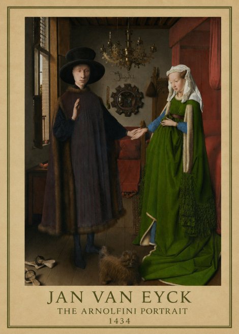 Jan van Eyck The Arnolfini Portrait V No1 - Póster