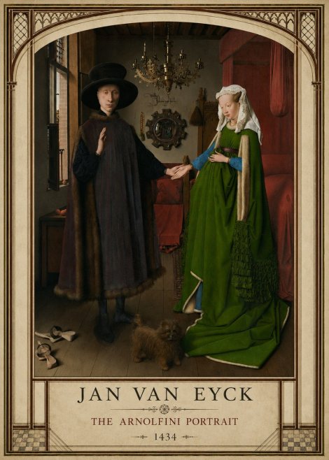 Jan van Eyck The Arnolfini Portrait V No3 - Póster