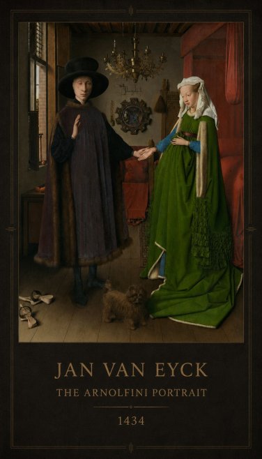 Jan van Eyck The Arnolfini Portrait V No5 - Póster