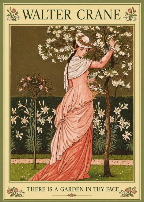 Walter Crane There Is a Garden in Thy Face II No4 - Póster