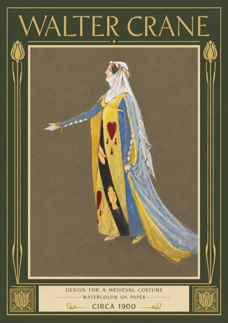 Walter Crane Design for a Medieval Costume No4 - Póster