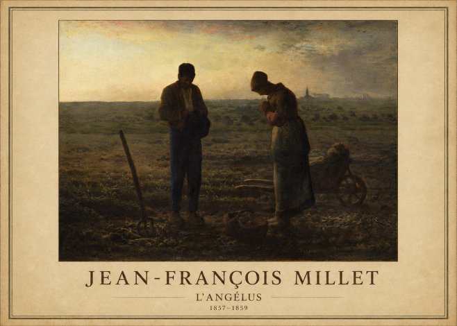 Jean-François Millet L'angélus II No1 - Póster