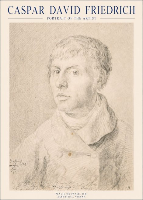Caspar David Friedrich Portrait of the Artist No1 - Póster