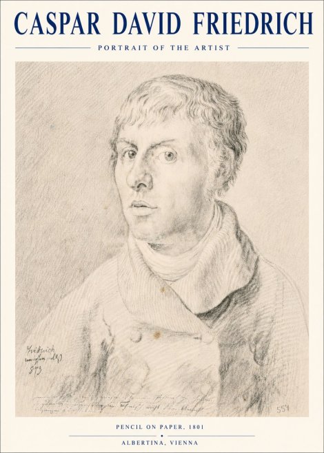 Caspar David Friedrich Portrait of the Artist No4 - Póster