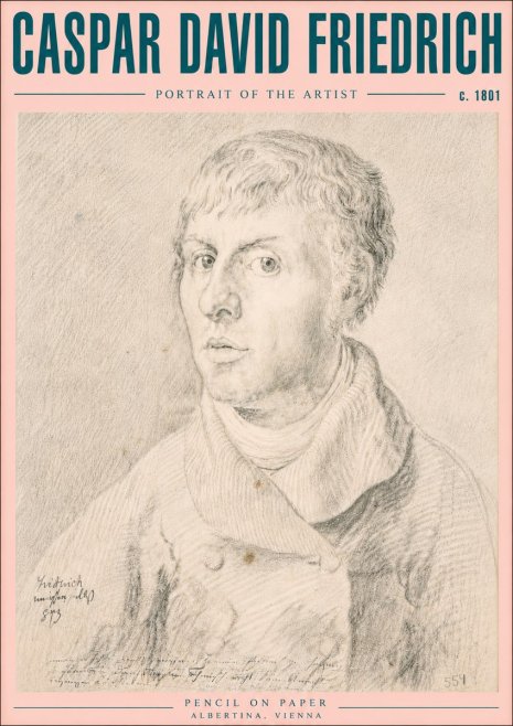 Caspar David Friedrich Portrait of the Artist No5 - Póster