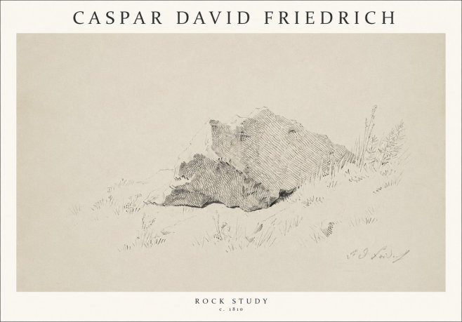 Caspar David Friedrich Rock Study No1 - Póster