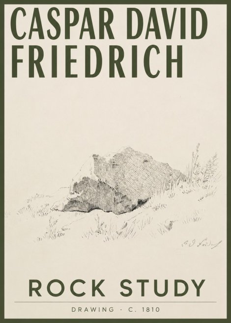 Caspar David Friedrich Rock Study No2 - Póster