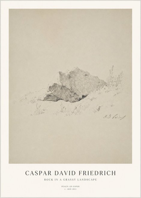 Caspar David Friedrich Rock Study No3 - Póster