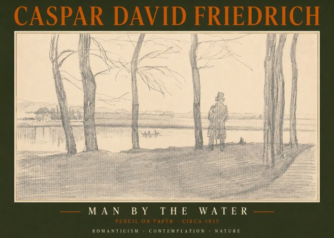 Caspar David Friedrich Man by the Water No2 - Póster