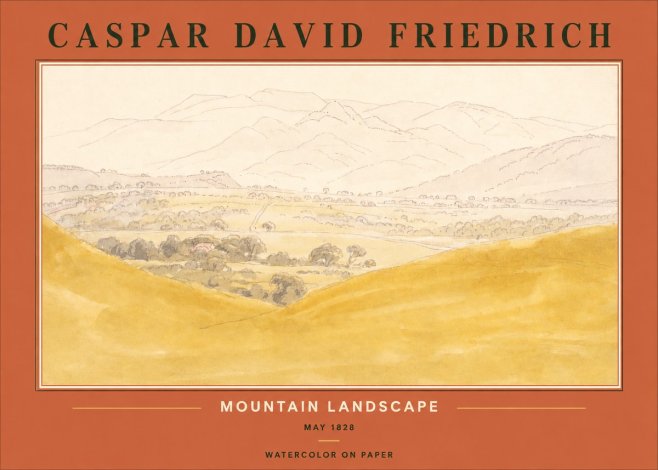 Caspar David Friedrich Mountain Landscape No2 - Póster