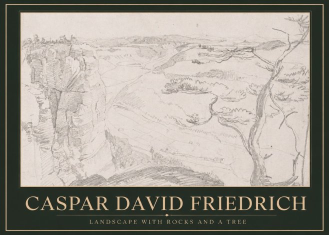 Caspar David Friedrich Landscape with Rocks and a Tree No1 - Póster