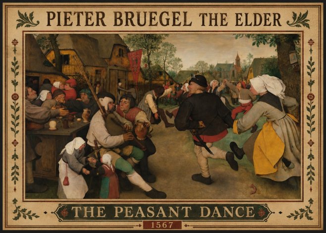 Pieter Bruegel The Peasant Dance II No1 - Póster