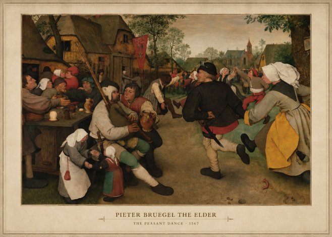 Pieter Bruegel The Peasant Dance II No3 - Póster