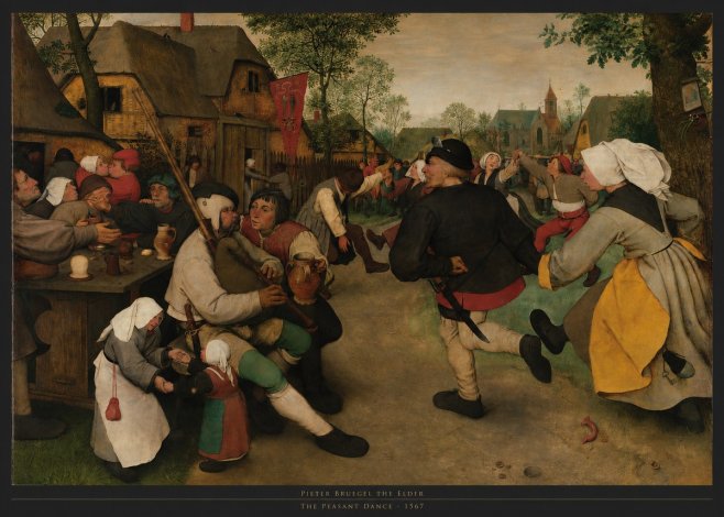 Pieter Bruegel The Peasant Dance II No5 - Póster