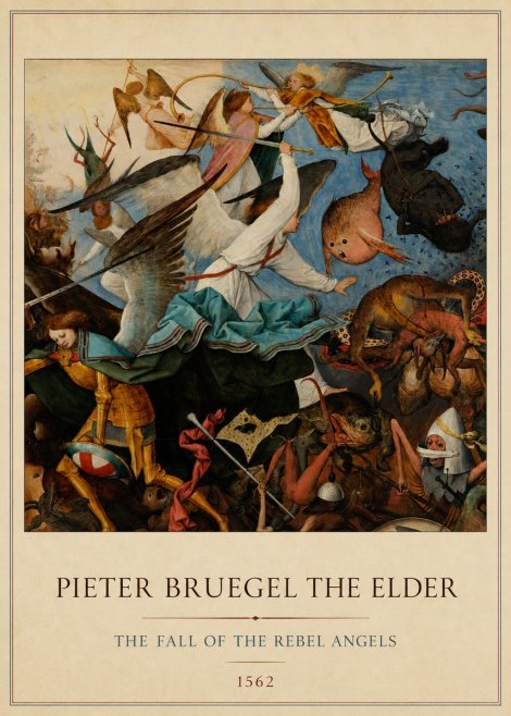 Pieter Bruegel The Fall of the Rebel Angels IV No4 - Póster