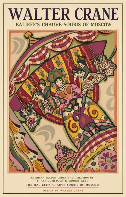 Walter Crane Balieff's Chauve-souris of Moscow No2 - Póster